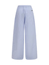 striped poplin pants