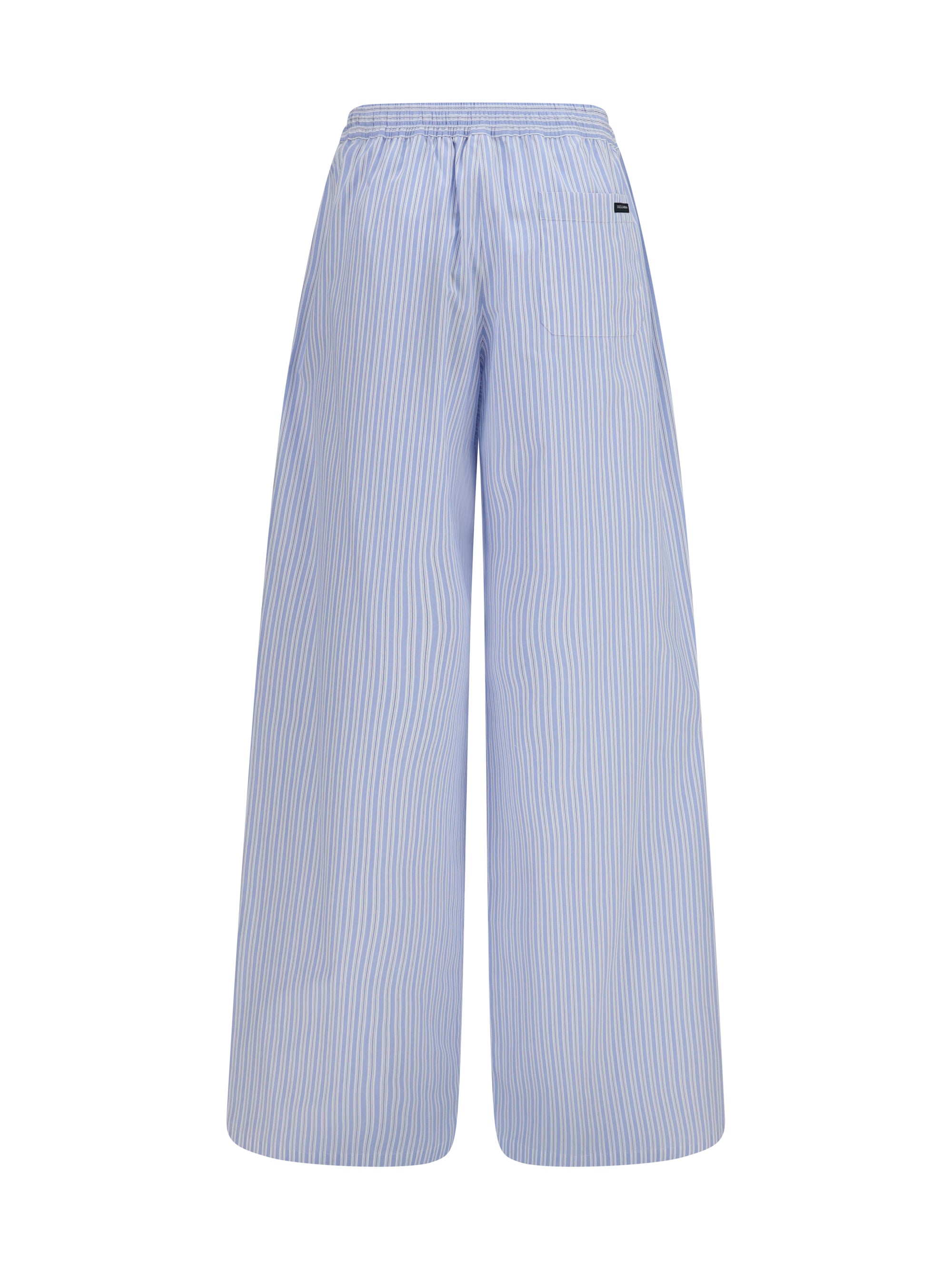 striped poplin pants