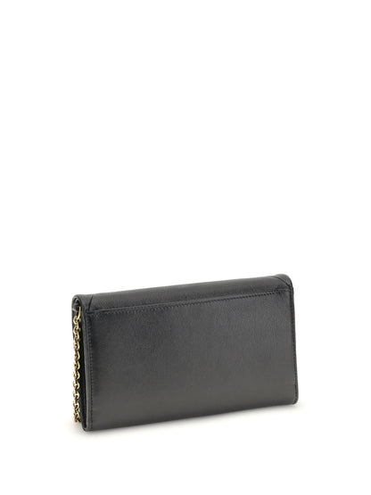 CHLOÉ OS spin wallet with flap and chain