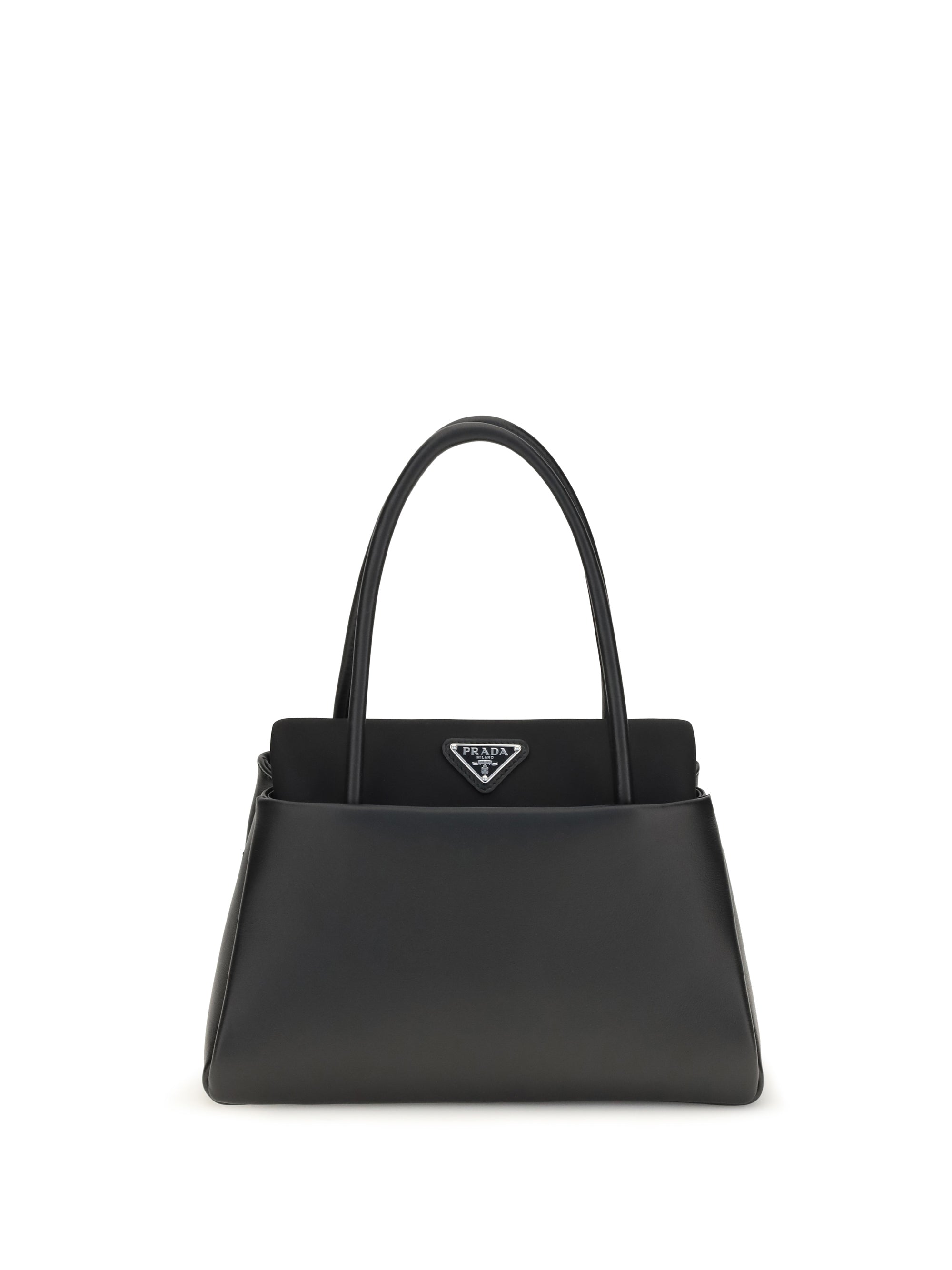 top handle bag with triangle logo
