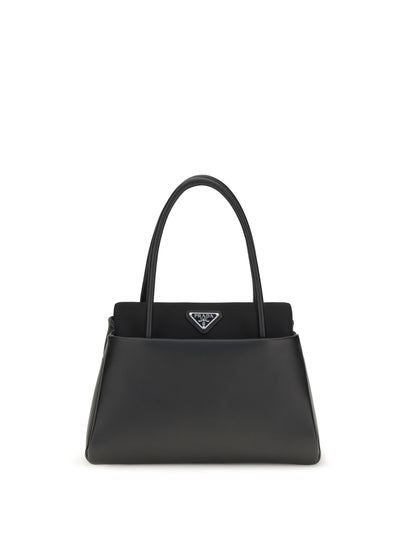 top handle bag with triangle logo