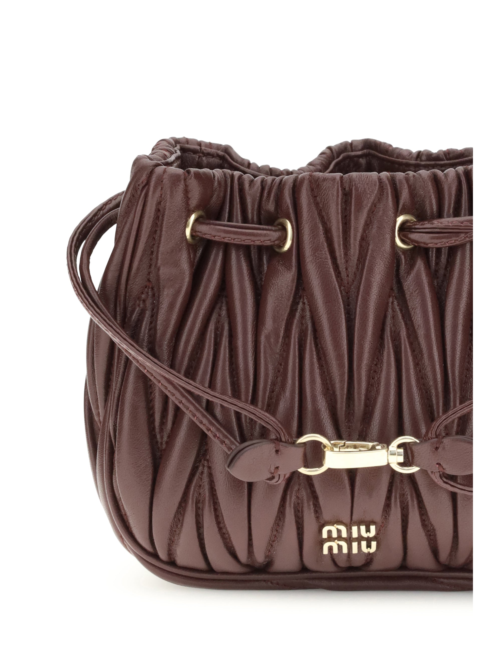 MIU MIU OS matelassé nappa leather pouch