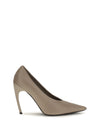 choc leather pumps