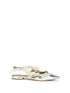 PINKO 36 metallic leather gianira ballerinas