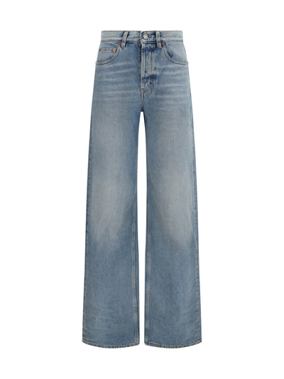 90's high-waisted wide-leg jeans