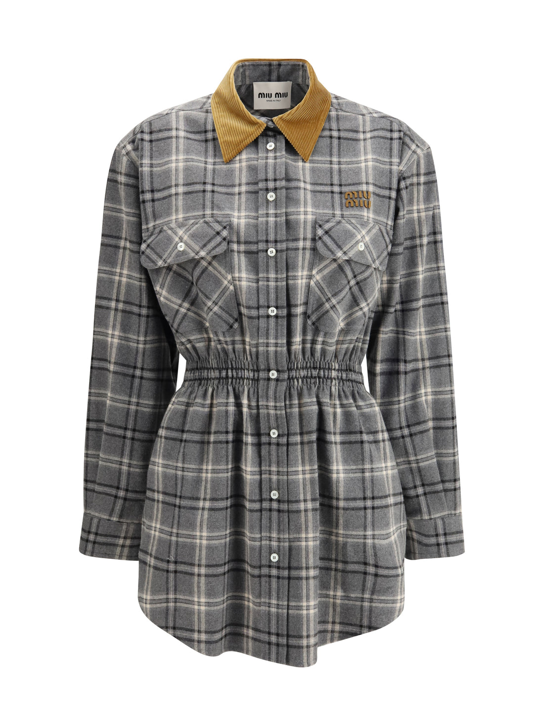 MIU MIU 40 flannel mini-dress