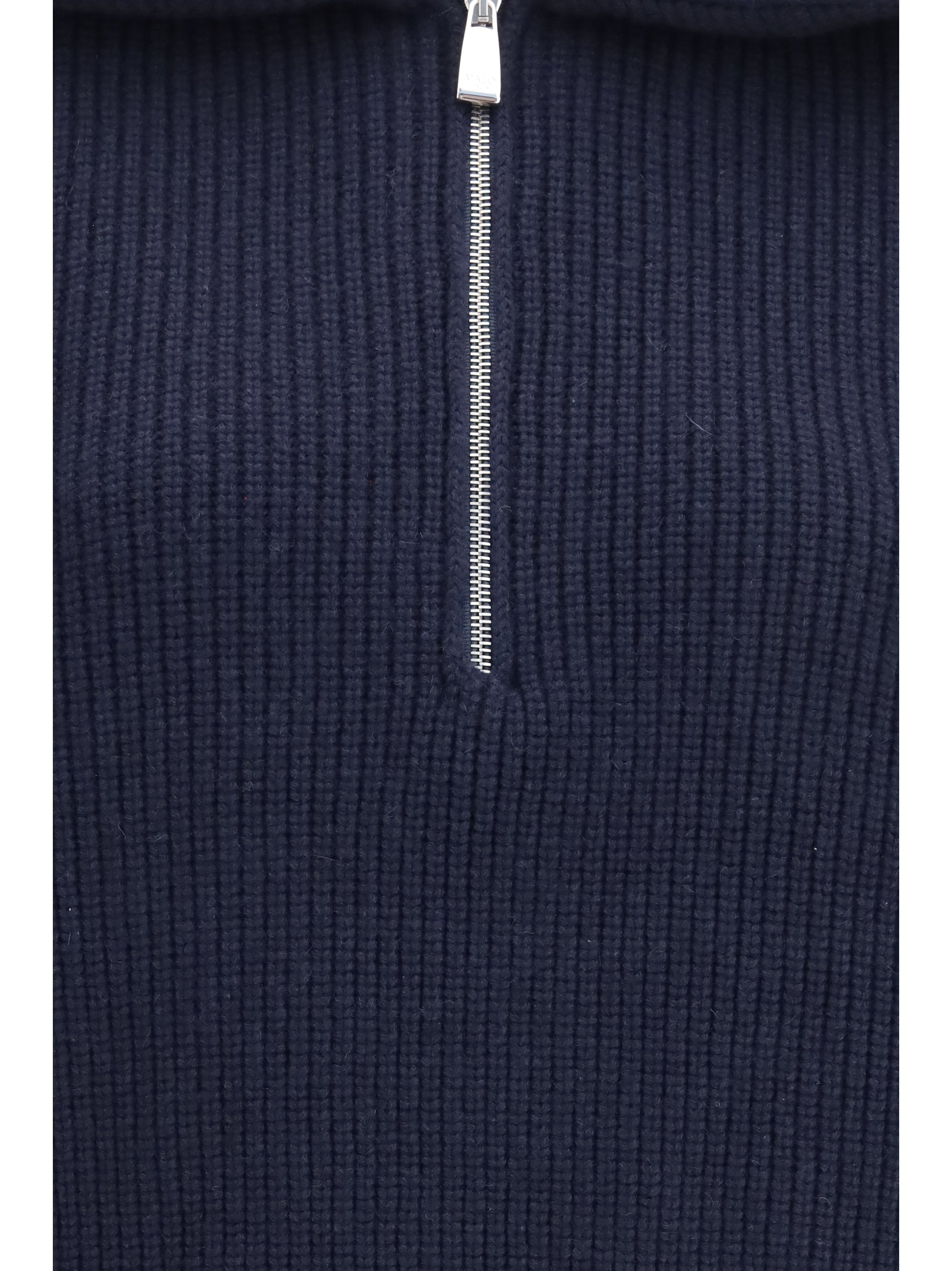 cashmere high-neck zip sweater