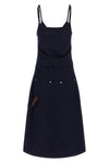 twisted workwear cotton denim dress