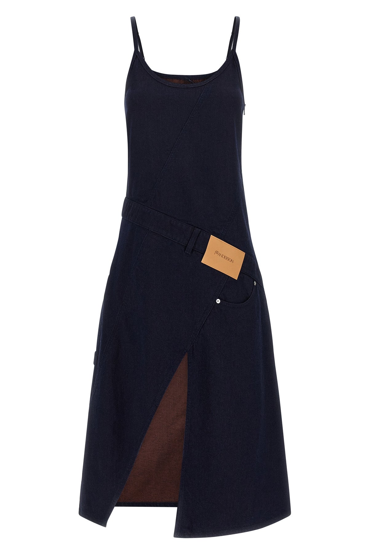 twisted workwear cotton denim dress