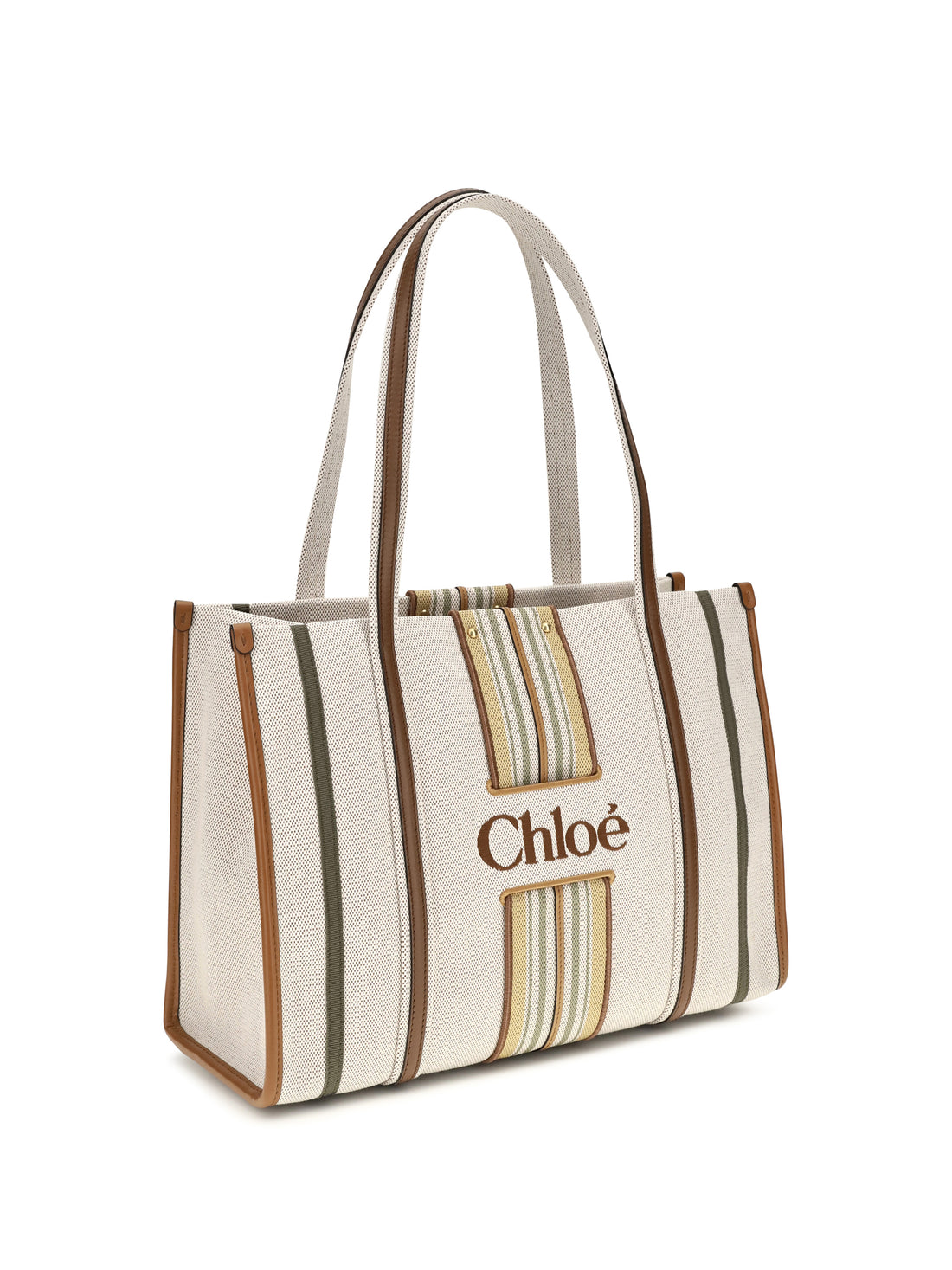 CHLOÉ OS woody loop canvas tote bag