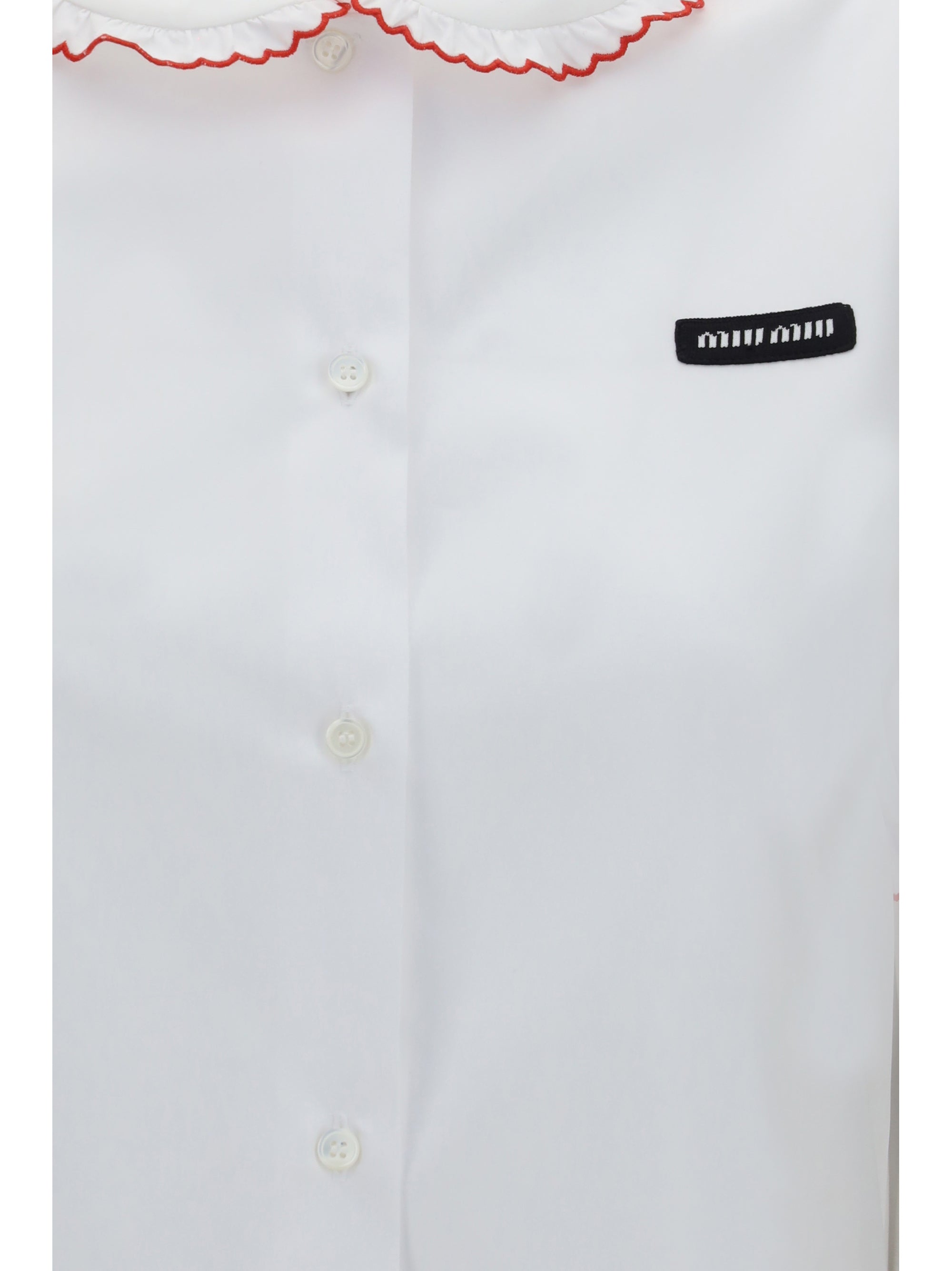 embroidered poplin shirt