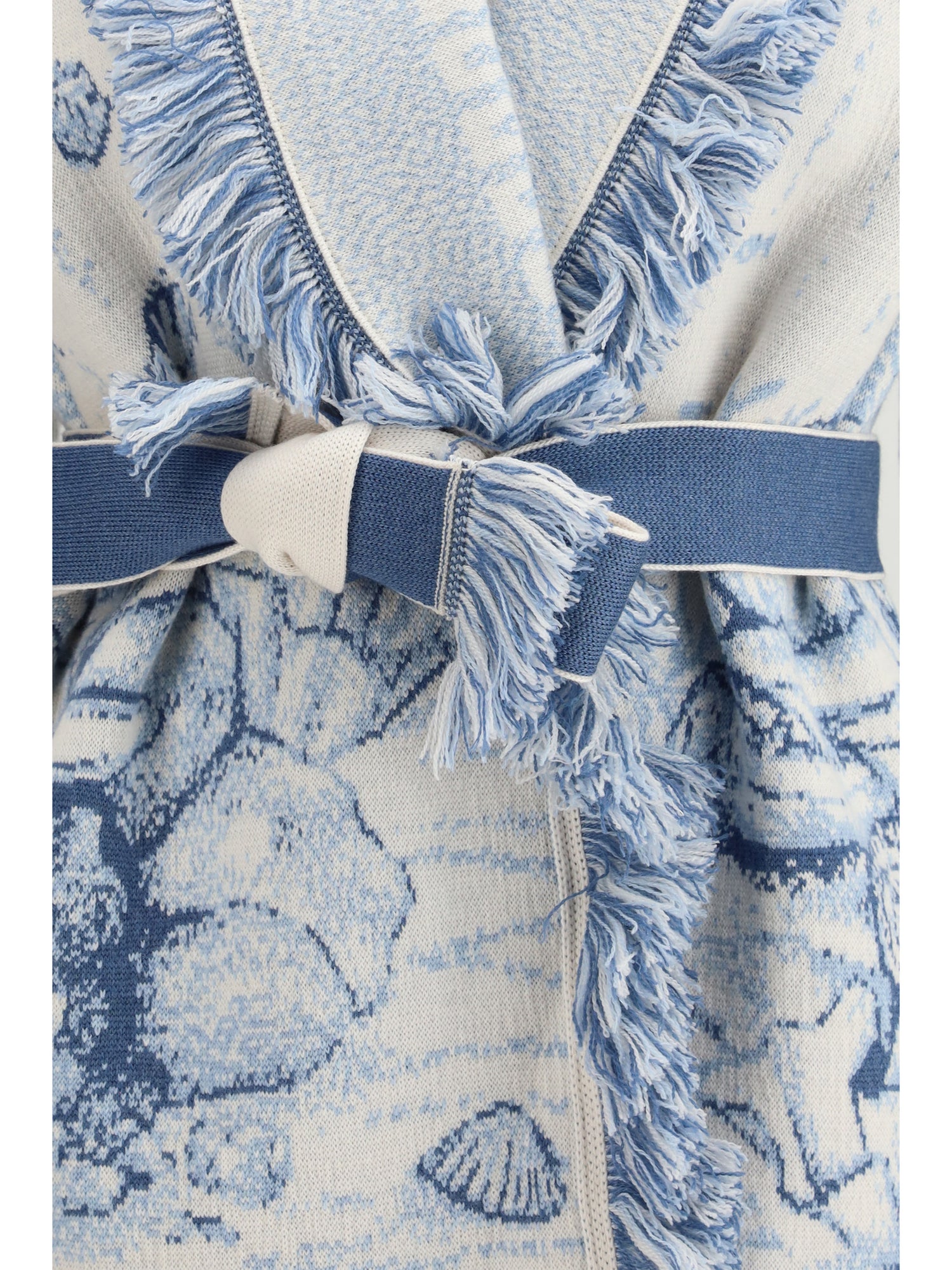 ALAIA S deep in the ocean cardigan in wool blend 