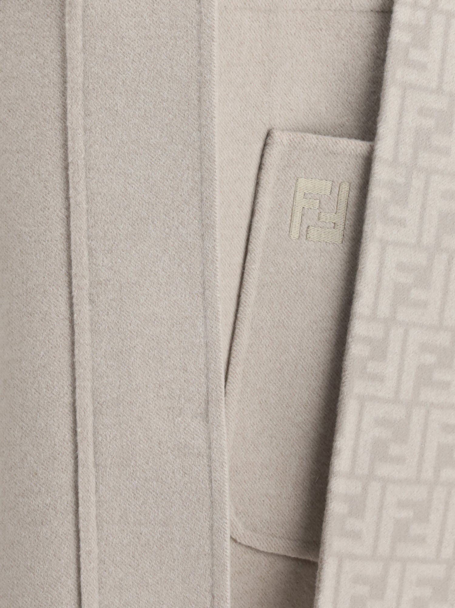 FENDI 38 wool coat with removable hood 