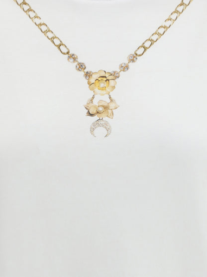 MARINE SERRE M trompe l’œil jewelry long-sleeve t-shirt