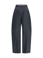 ALEXANDER WANG S trousers with elastic waistband and contrasting jacquard logo