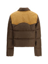 logo hooded puffer jacket