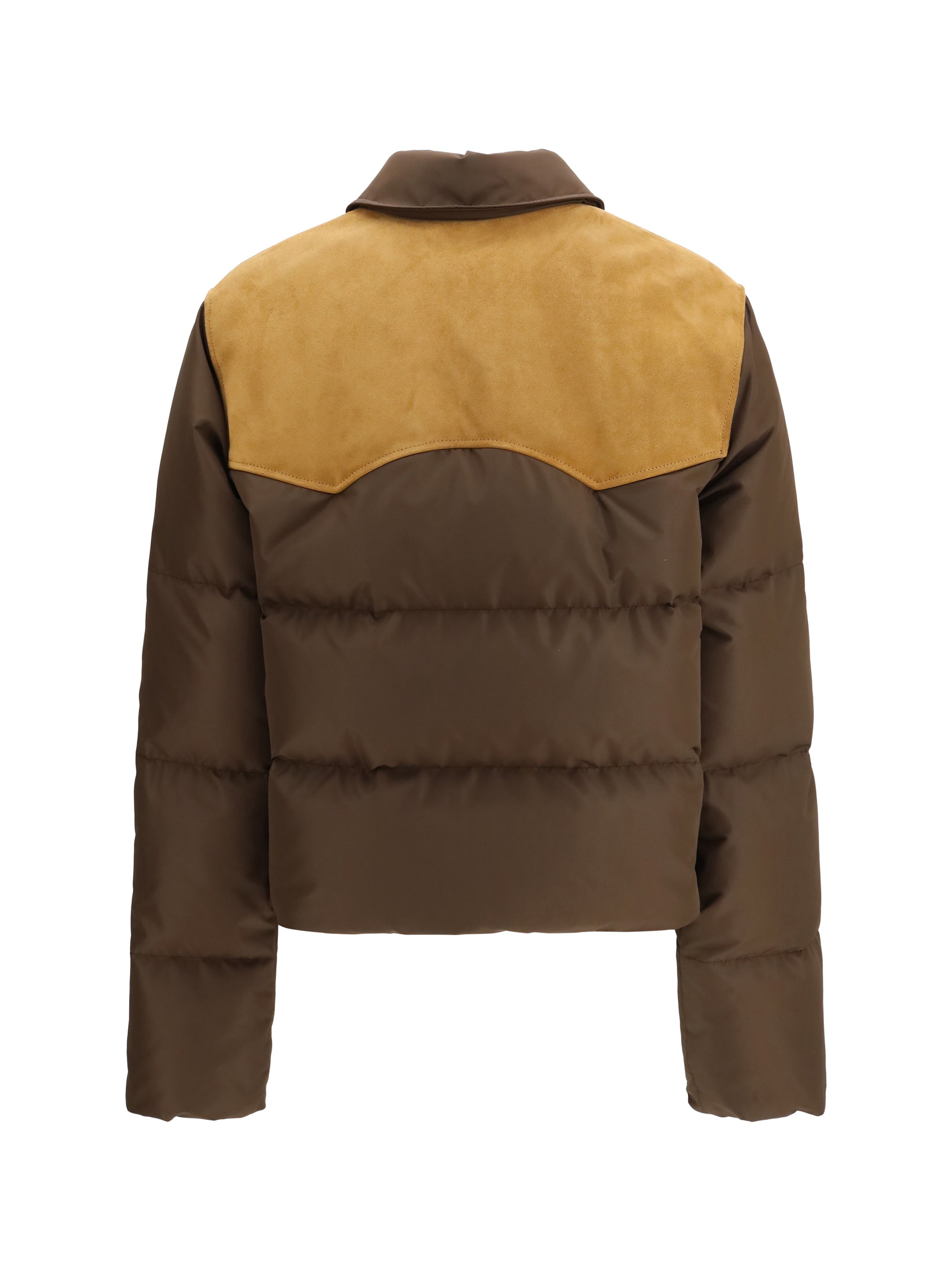 logo hooded puffer jacket