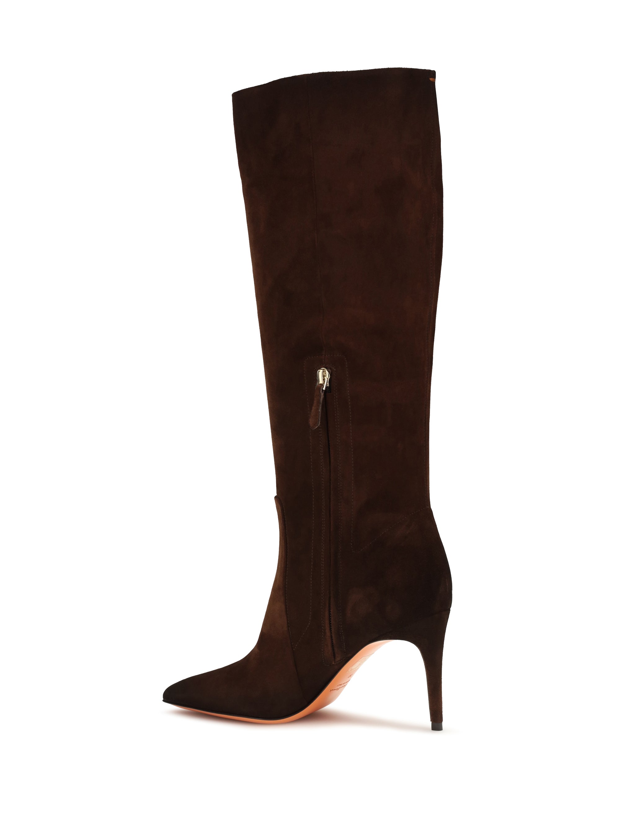 pointed high boots