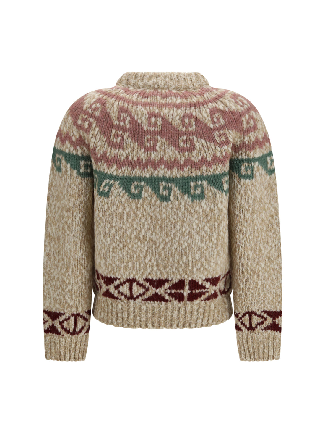 MONCLER GRENOBLE S geometric jacquard wool-blend sweater