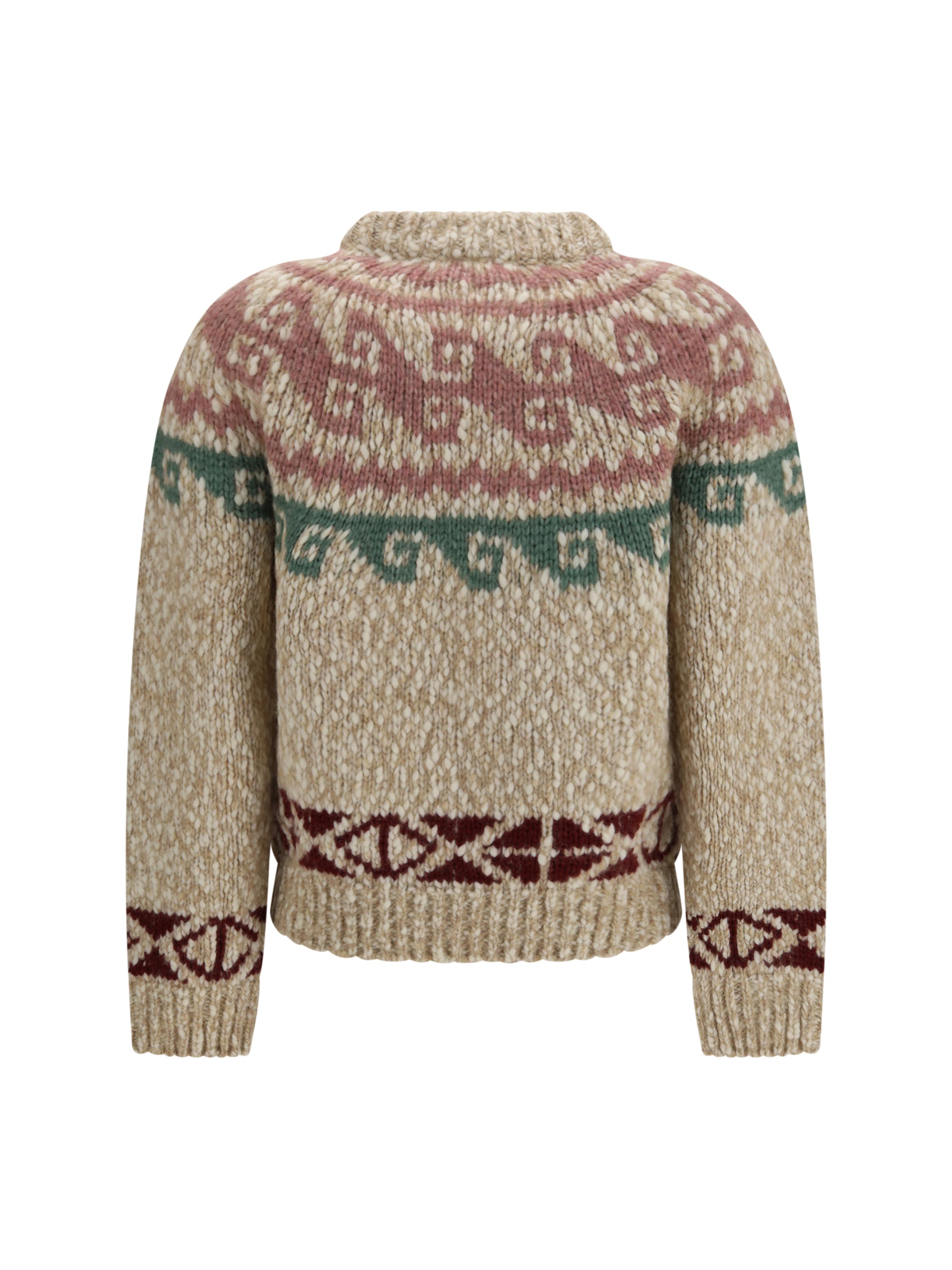geometric jacquard wool-blend sweater