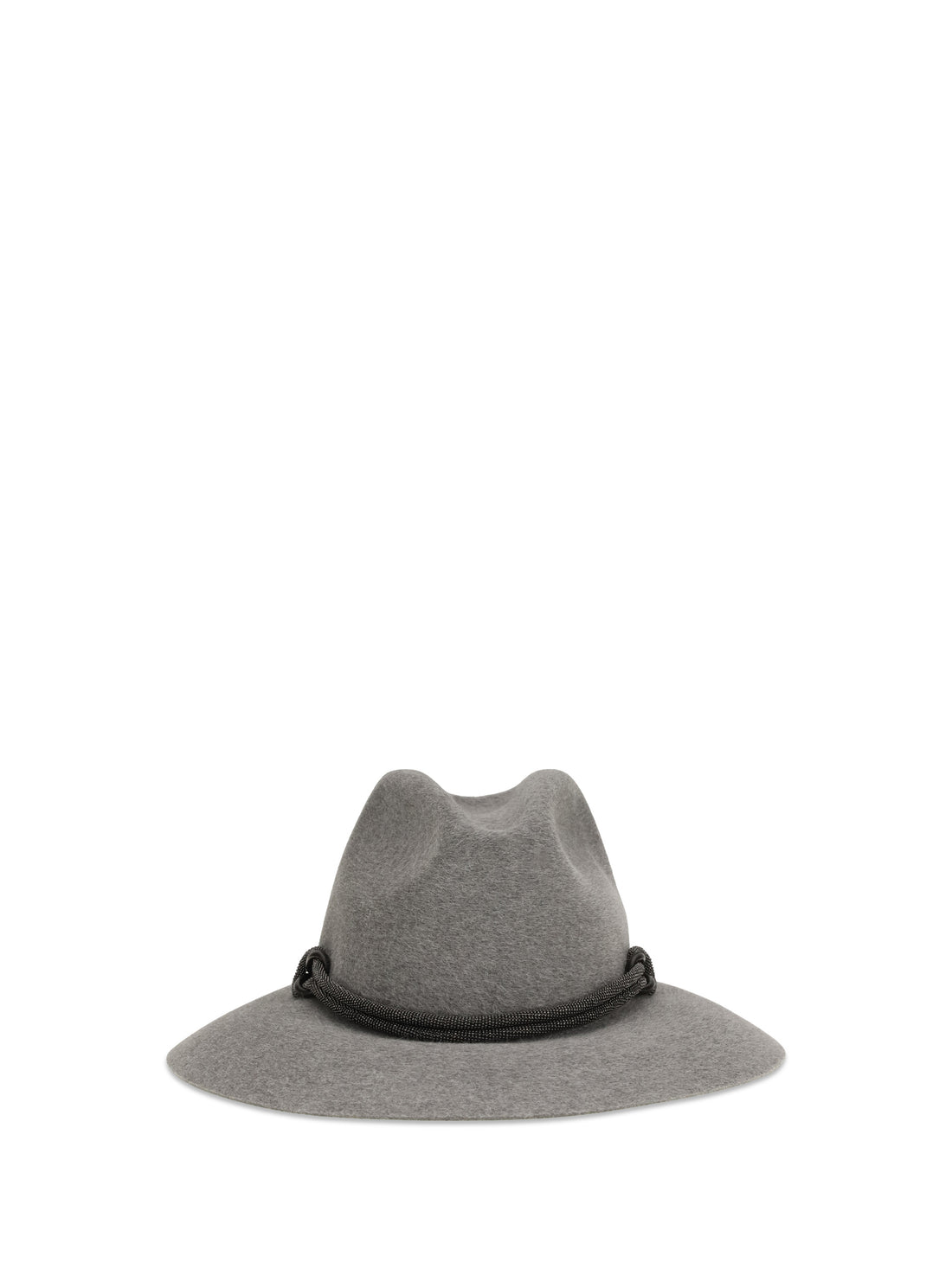 BRUNELLO CUCINELLI L felt fedora hat with leather band