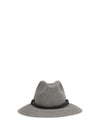 felt fedora hat with leather band