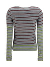 double-sleeve striped cotton t-shirt