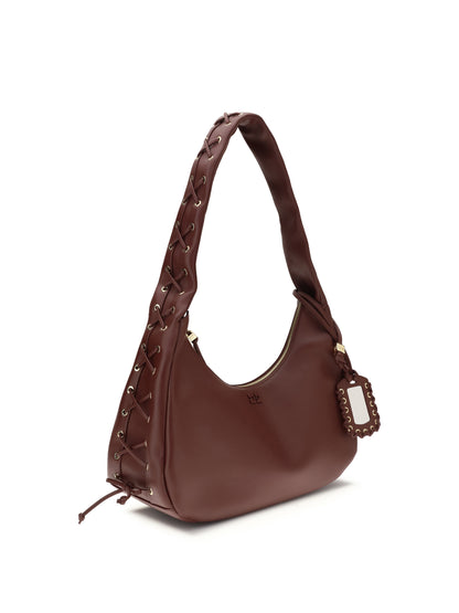 GANNI OS laced shoulder bag