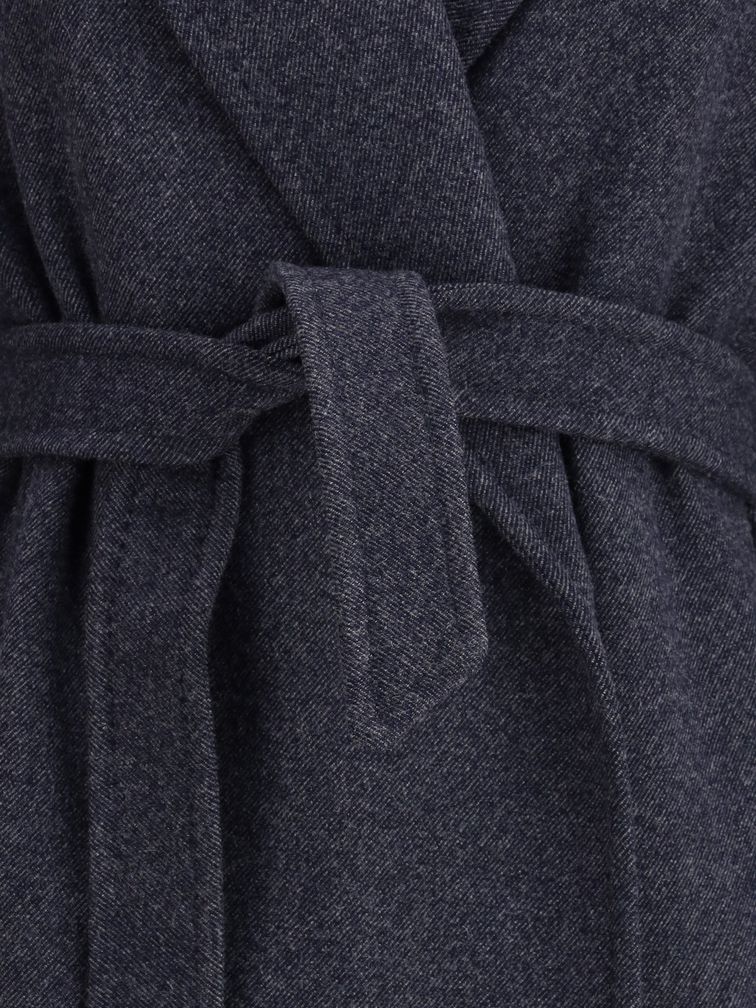 MAX MARA 40 denim-effect wool carnia coat