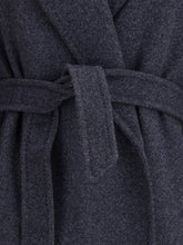 MAX MARA 40 denim-effect wool carnia coat