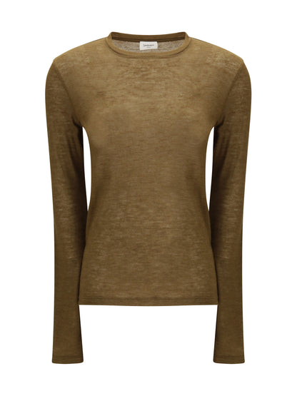 SAINT LAURENT L short-sleeved t-shirt in cashmere and silk 