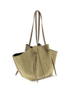 suede leather shoulder bag