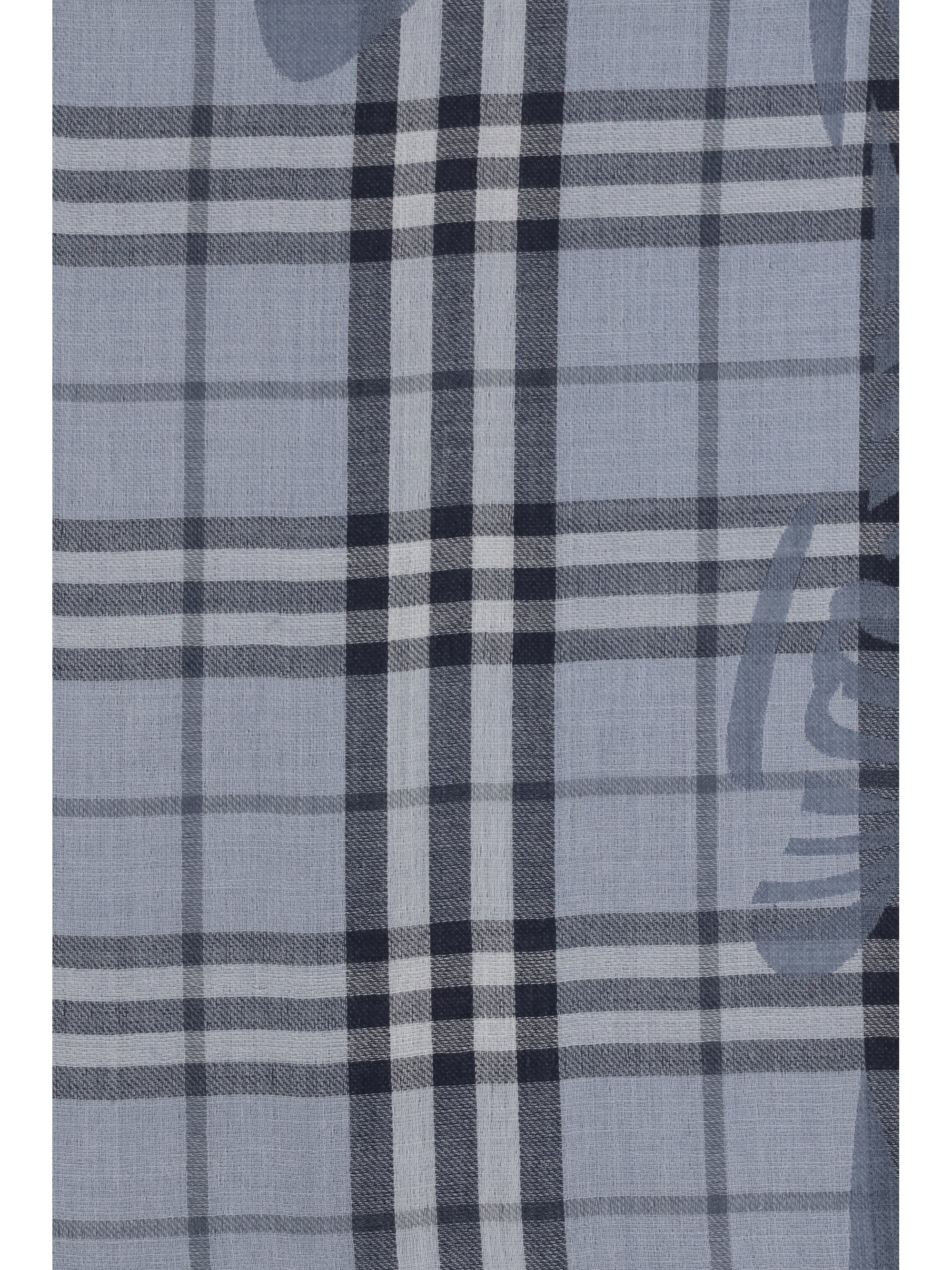 knight check wool and silk scarf