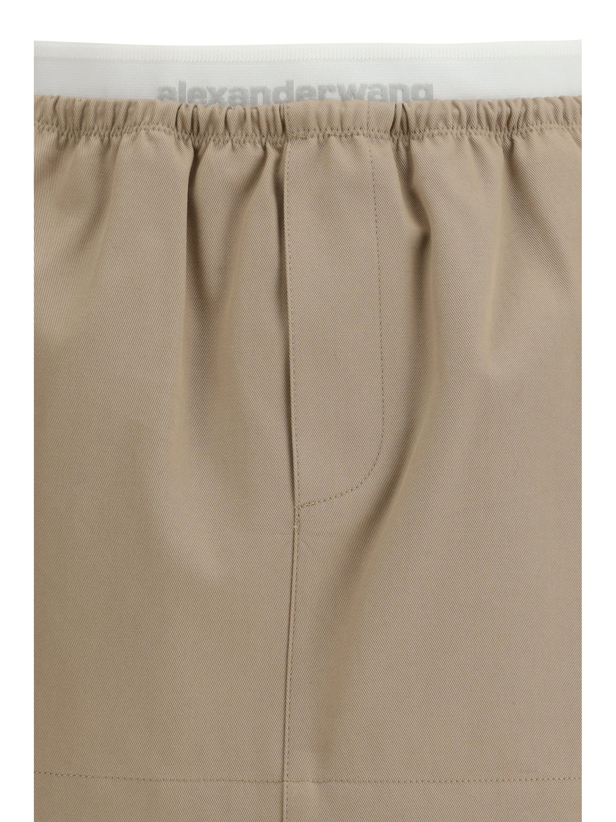 drawstring mini skirt