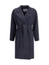 MAX MARA 40 denim-effect wool carnia coat