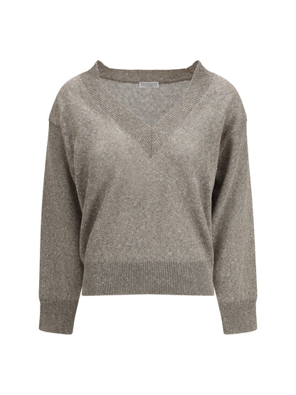 BRUNELLO CUCINELLI L sparkling linen sweater