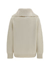 high-neck sailor sweater with buttons