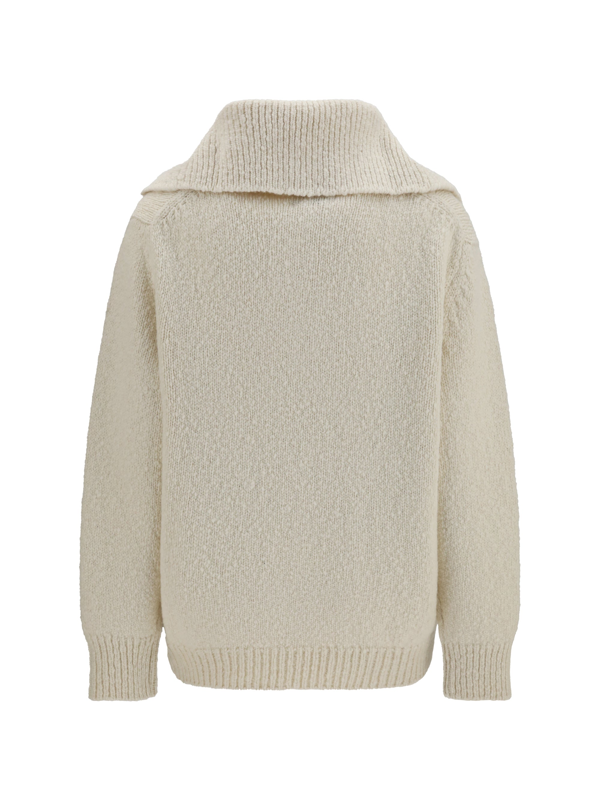 high-neck sailor sweater with buttons