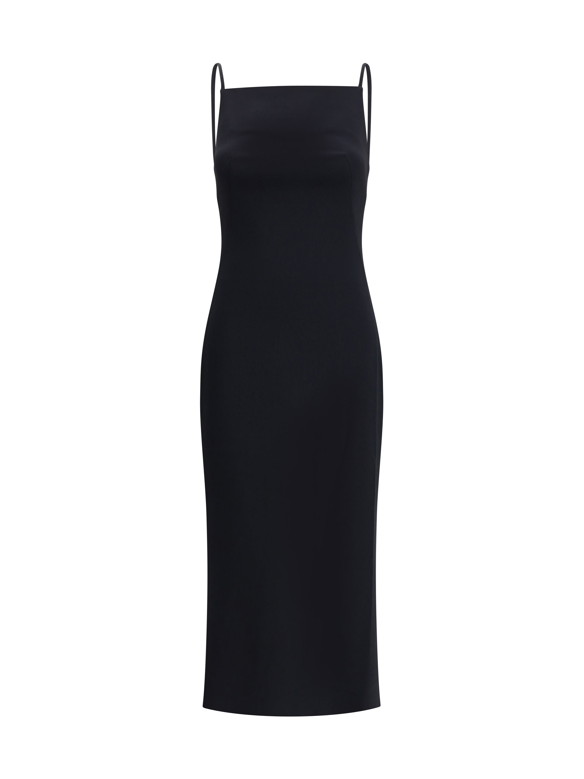 midi dress with draped back