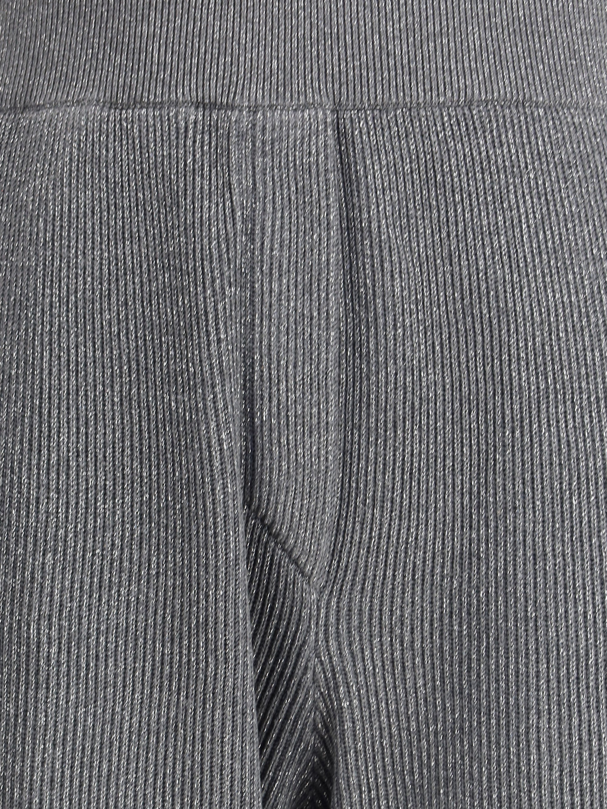BRUNELLO CUCINELLI L ribbed lurex pants 