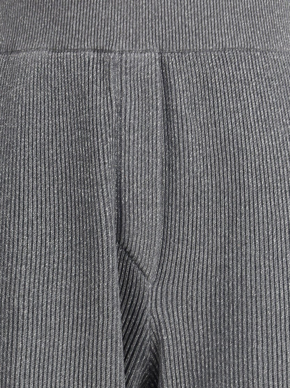 BRUNELLO CUCINELLI L ribbed lurex pants 