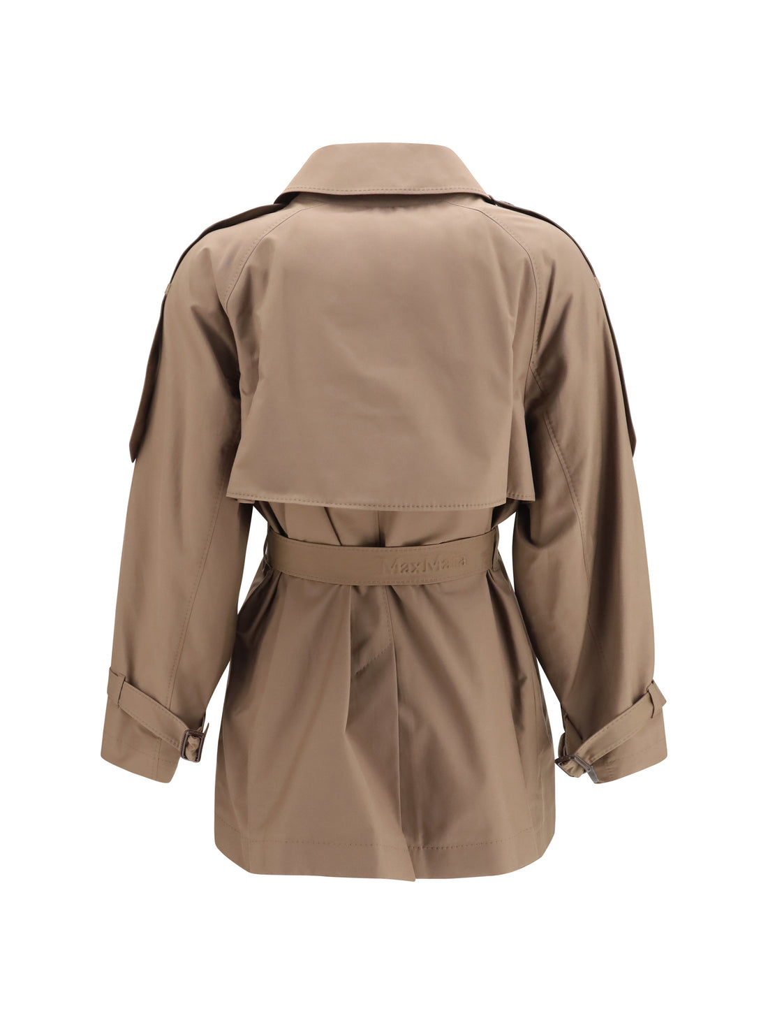 MAX MARA THE CUBE 40 short water repellent twill trench coat