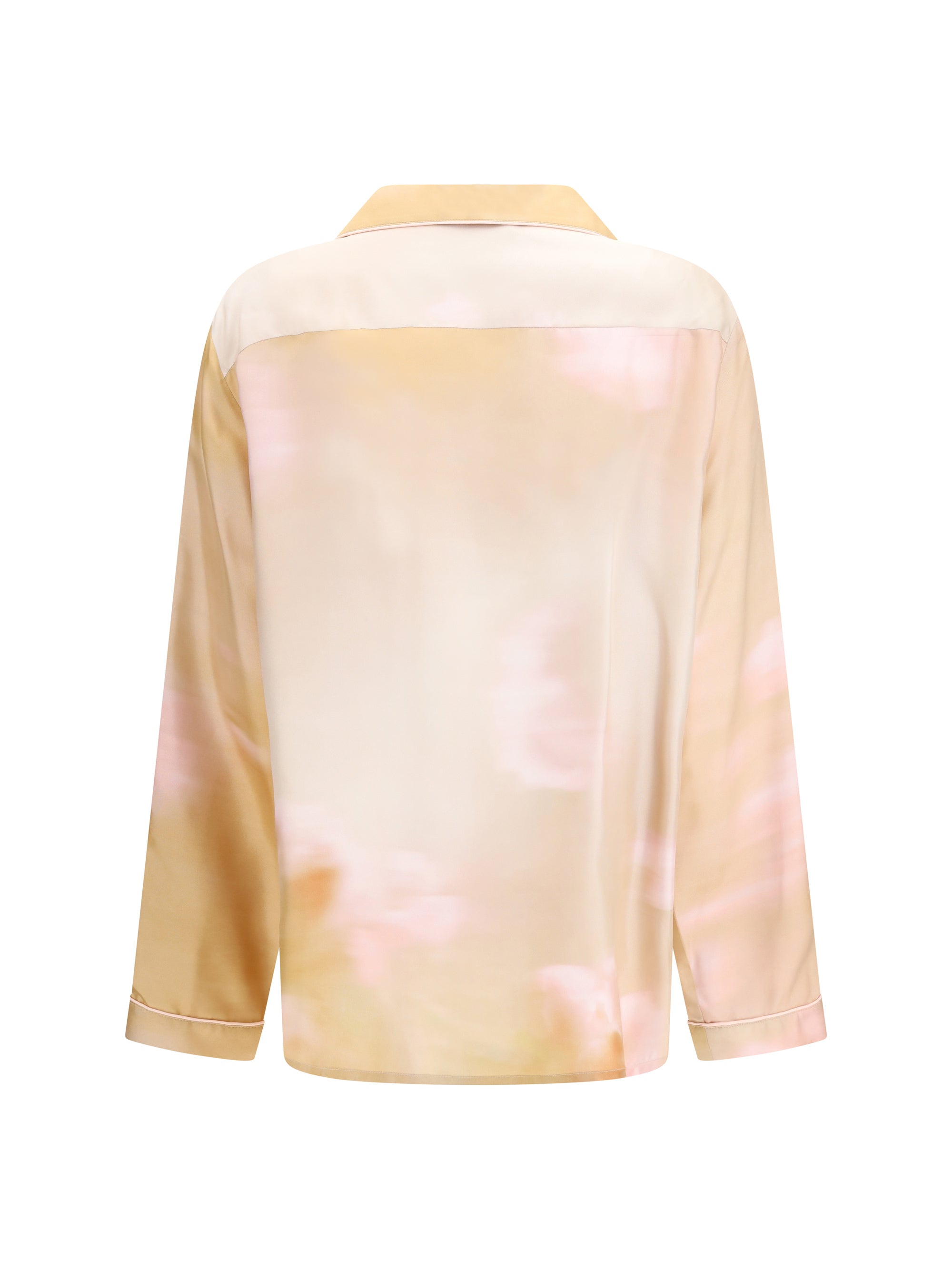 printed silk twill shirt