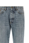 stone-washed cotton denim jeans