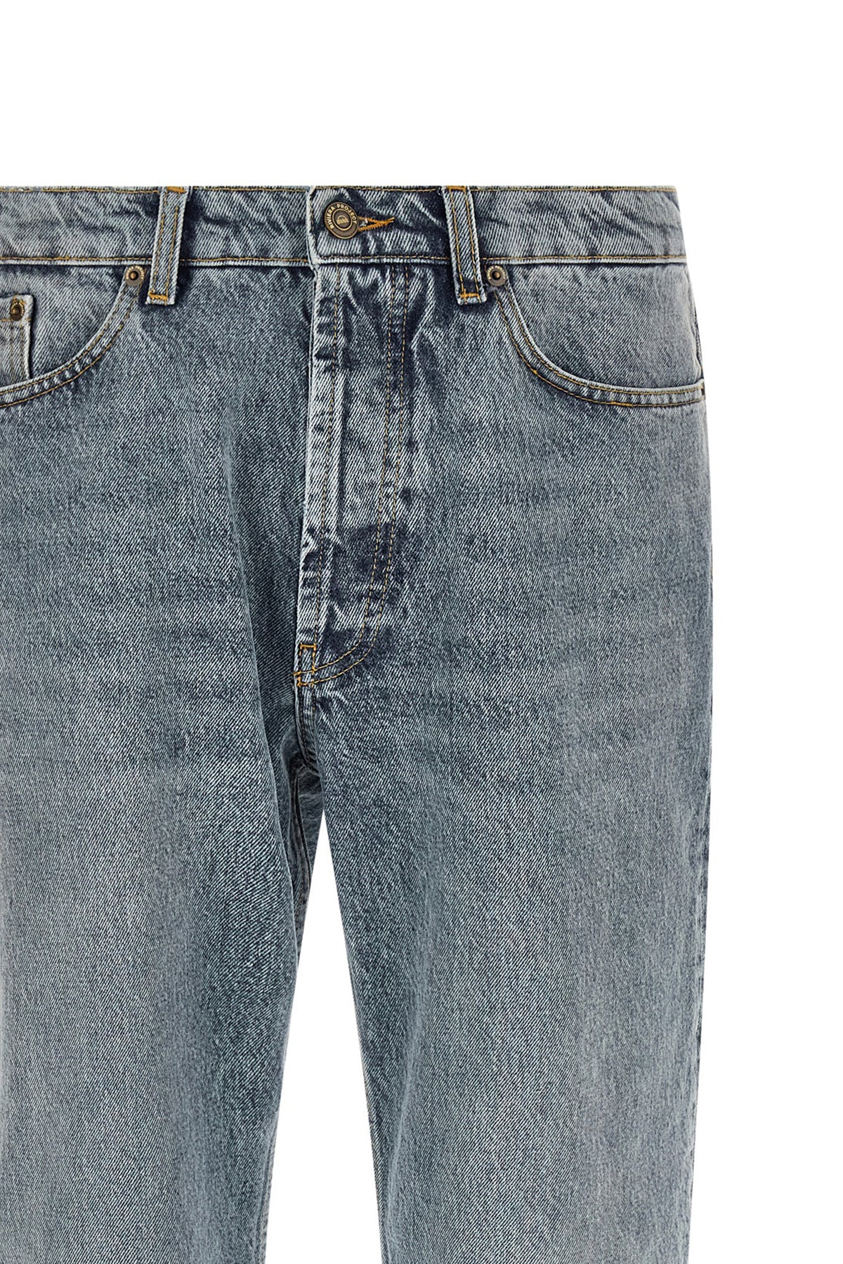 stone-washed cotton denim jeans