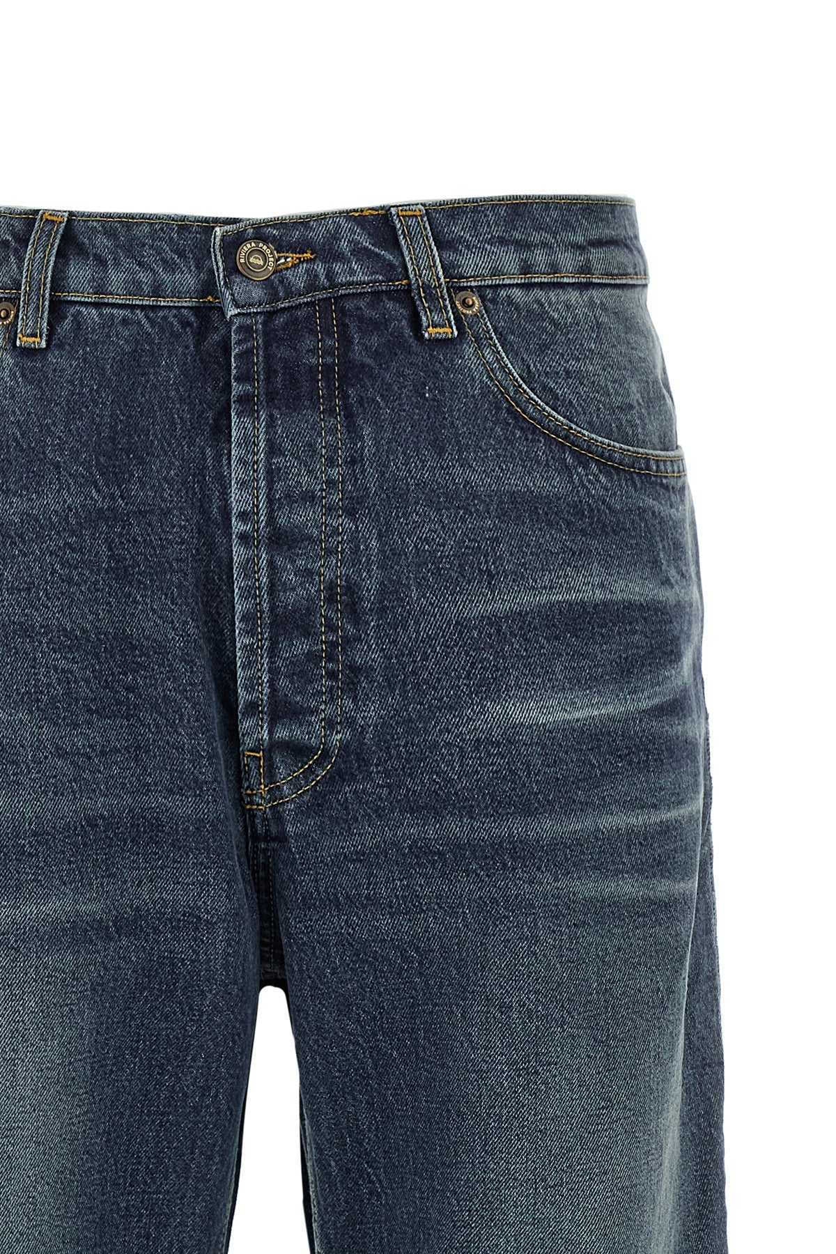 stone-washed cotton denim jeans