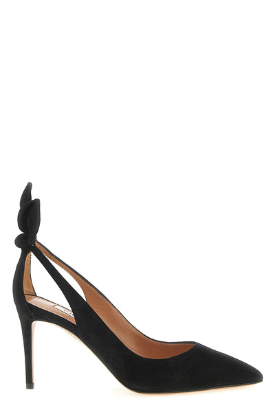 the aquazzura bow tie pump pumps redefine evening elegance through a tapered pat