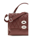 postina tramè leather top handle bag