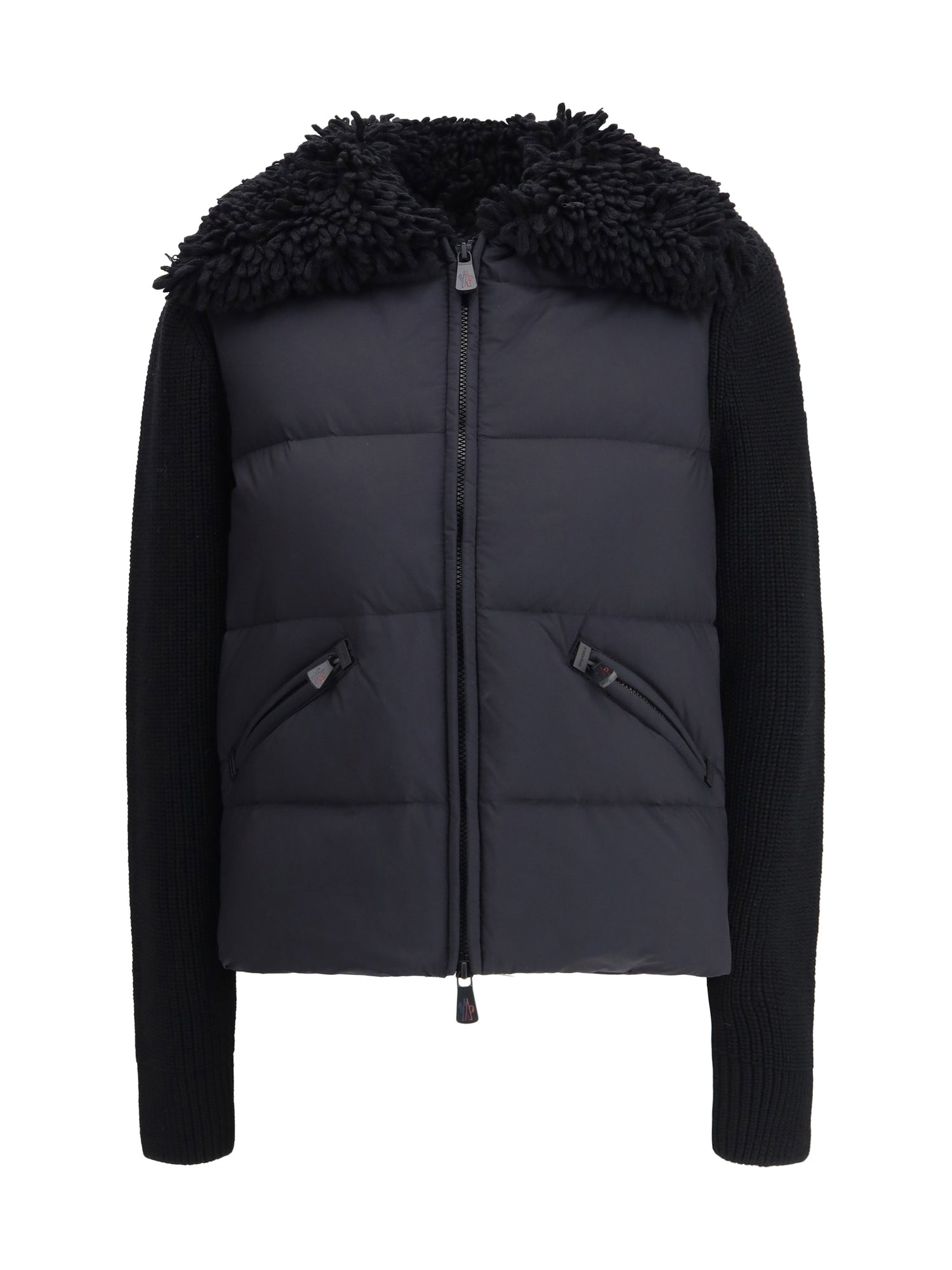MONCLER GRENOBLE M padded wool zip-up cardigan