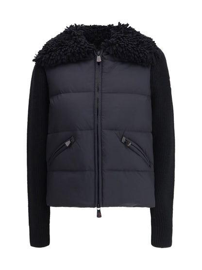 MONCLER GRENOBLE M padded wool zip-up cardigan